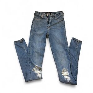 Hollister Light Blue Distressed Skinny Jeans